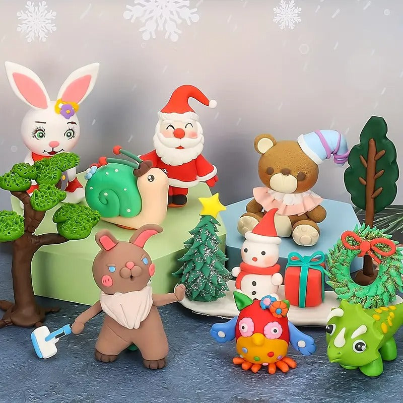 Air Dry Clay - 100 Colors DIY Modeling Clay Kit With Sculpting Tools, Soft & Ultra Light, Easy To Use, Ideal For Sculpture, Crafting, DIY Projects, Great Gift For Halloween, Christmas.