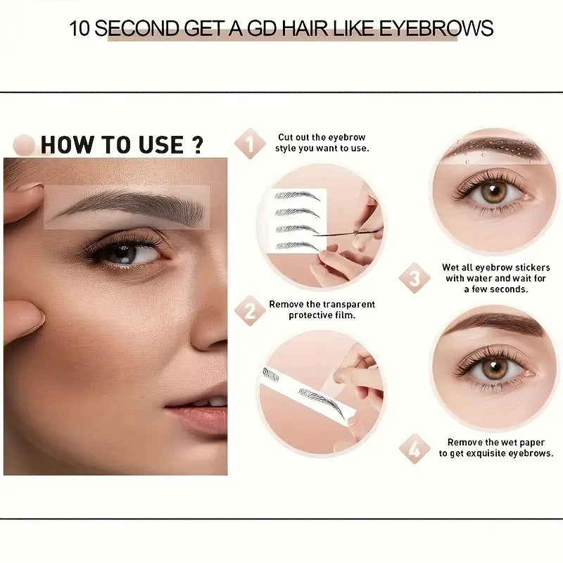 8 Kinds Of Waterproof 3D Eyebrow Stencil-Non-Toxic, Skin Friendly, Body Makeup, Tattoo Patchvalentines Day Gifts For Women