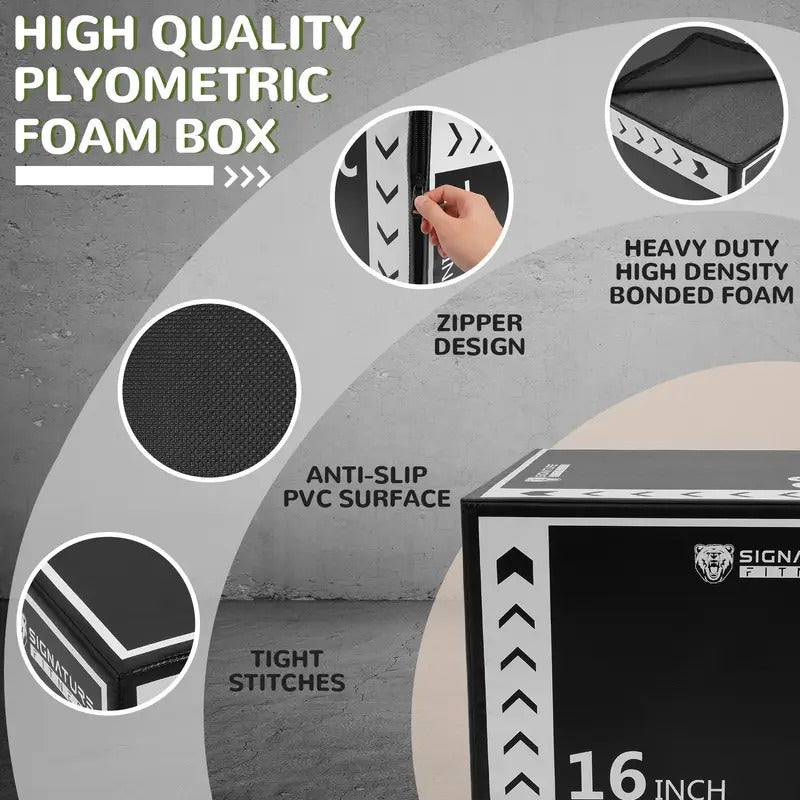 BalanceFrom 3-in-1 Rotatable Plyometric Box Jumping Exercise Trainer Workout Equipment with Anti Slip Surface & High Density Foam, Multiple Options