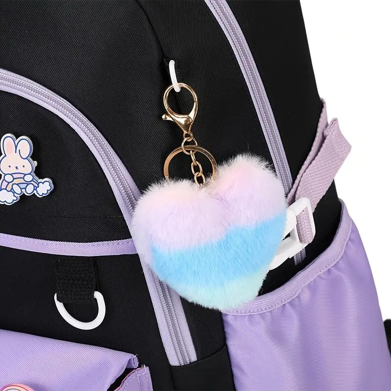 School Season to Promote Students Backpack Two-piece Set Color Fashion Student Backpack Lunch Box Bag Go Out Light Backpack