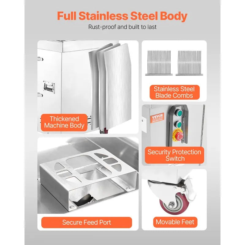 VEVOR Electric Meat Cutter Machine 1100W Commercial Cutter Meat Slicer for Kitchen