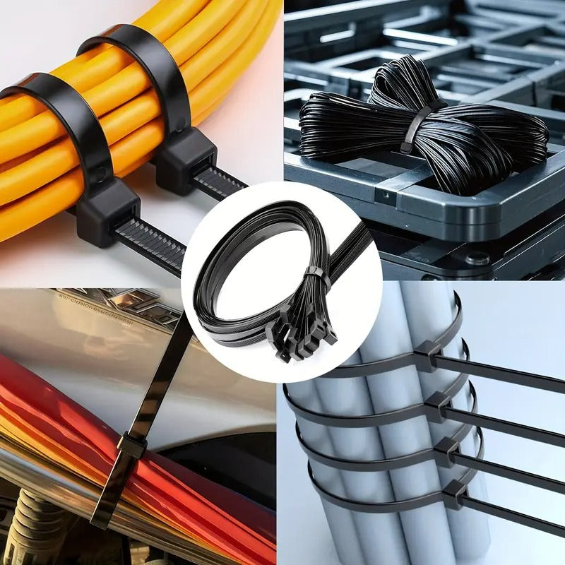 100pcs 18 Inch Large Heavy Duty Nylon Ties, UV Resistant Self-Locking Ties, 300 Lbs Tensile Strength, Durable Material Great