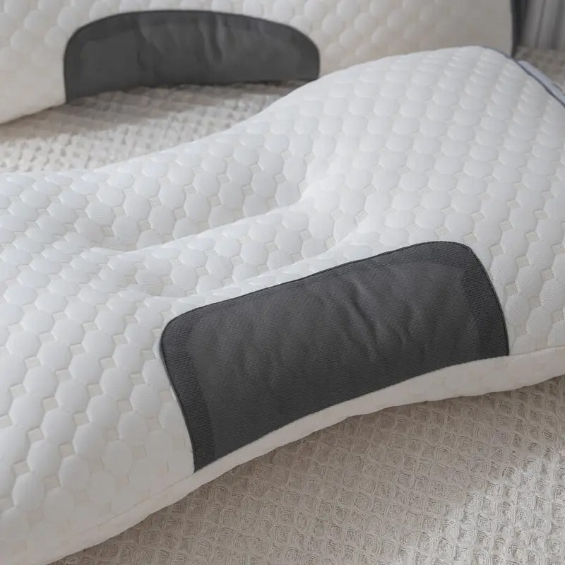 Buy 1 Get 1 Free, Total Of 2pcs Soft Knitted Massage Neck Pillow - Adjustable Ergonomic Orthopedic Contour Support, High Quality Pillow Core, Removable Cover for Sleeping Comfort