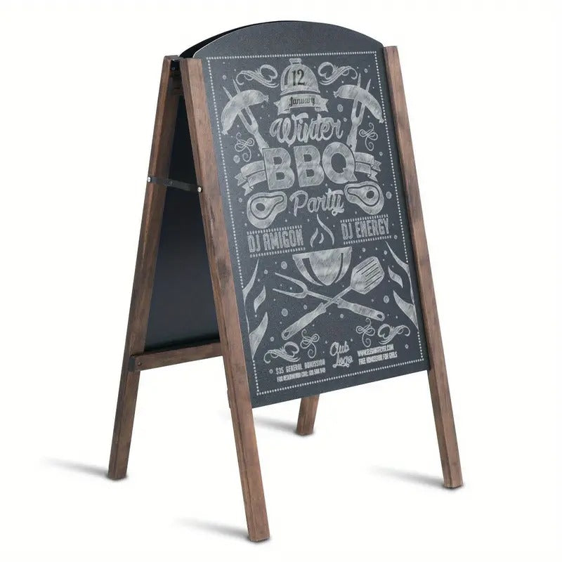 MULTIGOT 31.5" Wood A-Frame Chalkboard Menu Sign Board Sidewalk Wedding Signage