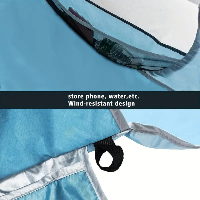 Quick Set Up, Pop Up Beach Tent] Portable Pop Up Beach Tent | Sturdy Construction, Quick Set Up, Sun Shade Shelter, Camping Accessories, Outdoor Camping, Fishing, Backyard Fun, Family Trips