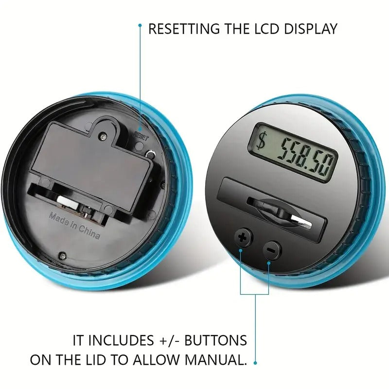 Piggy Bank, Counting Coin Bank, Digital Piggy Bank For Boys Kids, Money Saving Jar, Best Gift For Child, Designed For All US Coins Halloween/Thanksgiving Day/Christmas gift easter gift