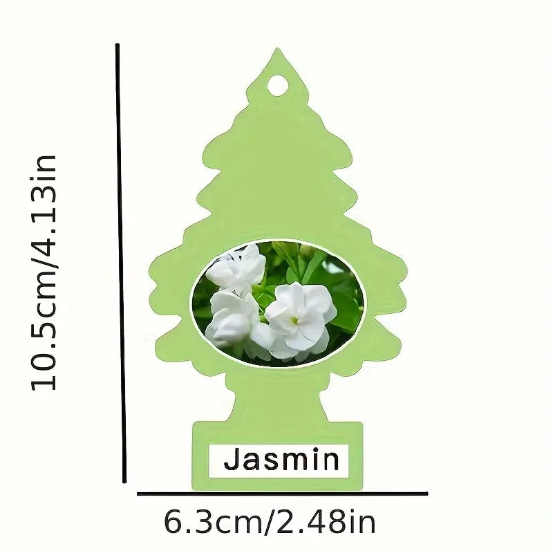 [10pcs Car Fragrance] 10pcs Car Fragrance Tablet | Small Tree Interior Decoration Car Perfume Pendant