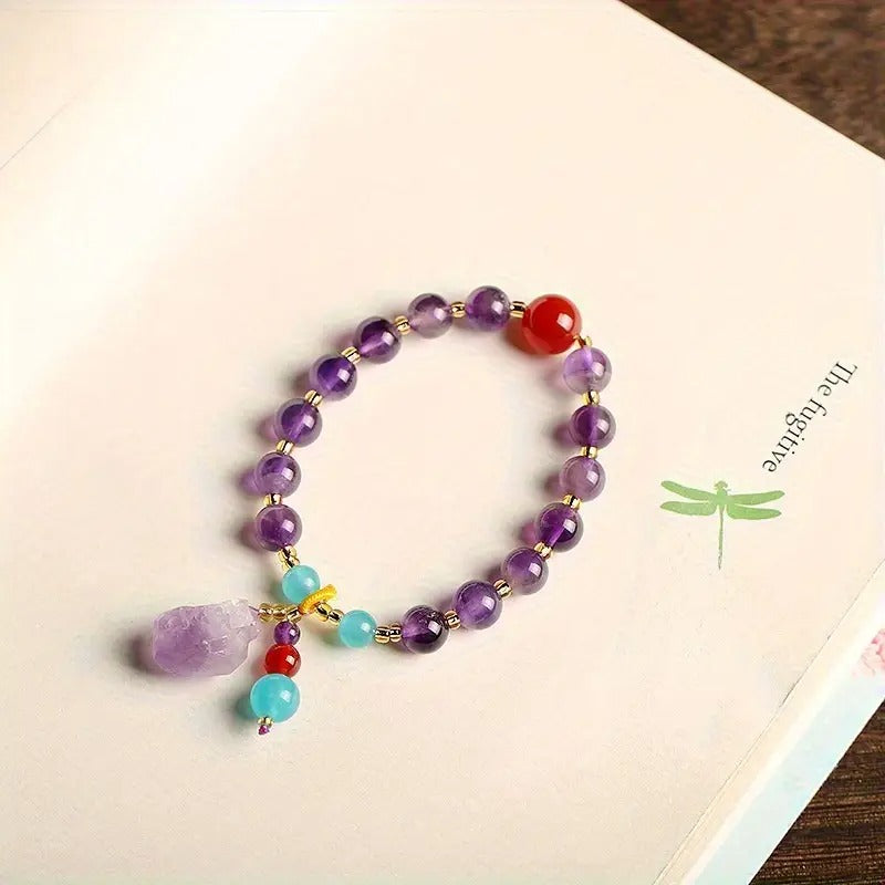 Natural Lavender Amethyst Irregular Amethyst Bracelet