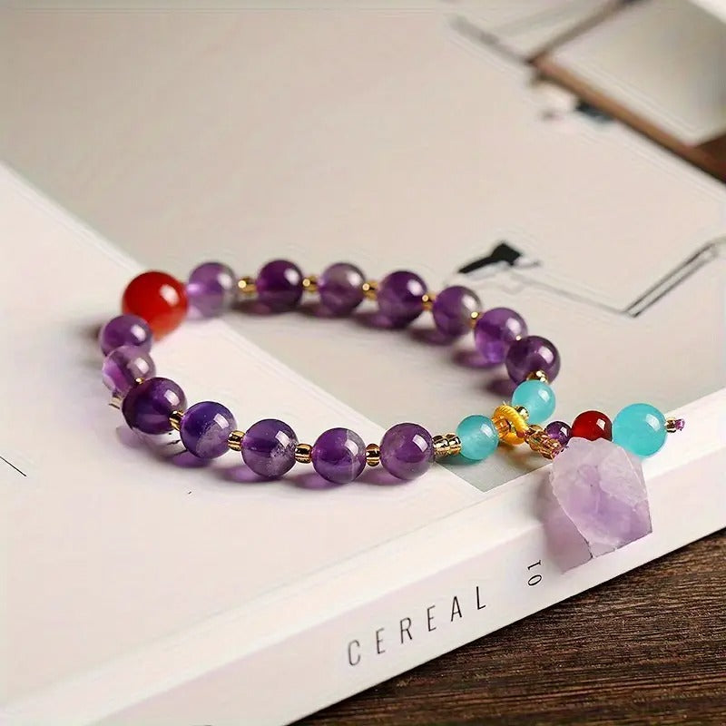 Natural Lavender Amethyst Irregular Amethyst Bracelet