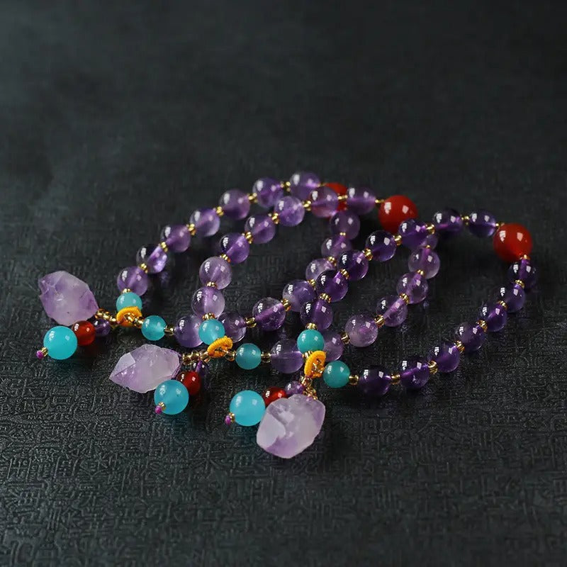 Natural Lavender Amethyst Irregular Amethyst Bracelet