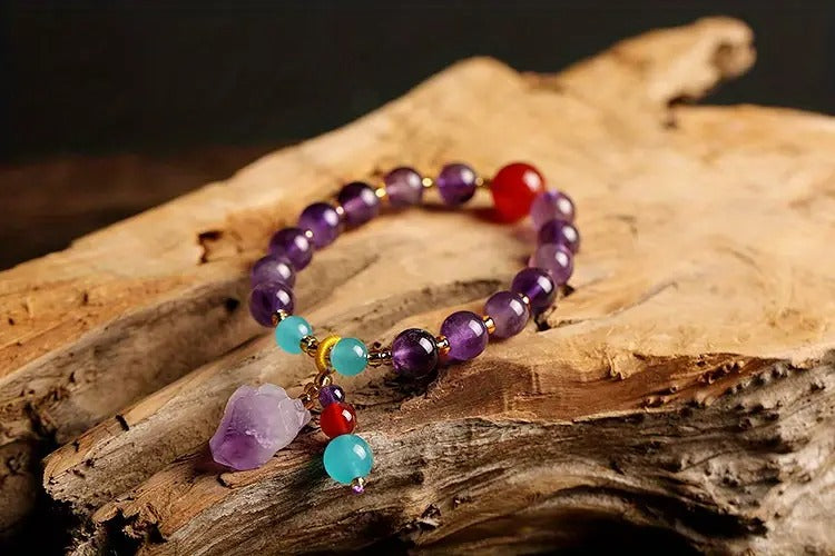 Natural Lavender Amethyst Irregular Amethyst Bracelet