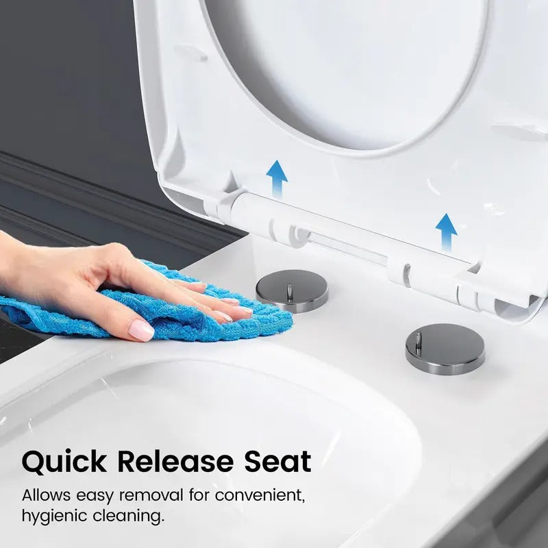 Sotomo Ada Compliant One-piece Toilet, 1.1/1.6 Gpf Dual Flush, Water-Saving,Map 800g, Quick Release & Soft Close Toilet Seat