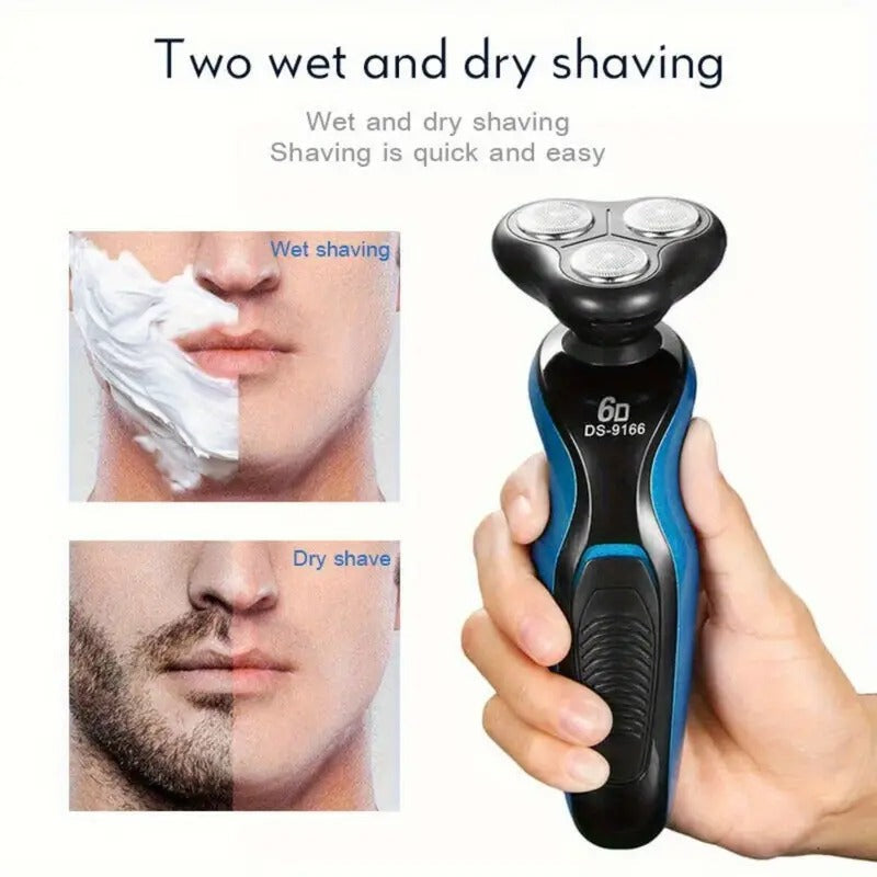 4in 1 Men's Electric Shaver, 3 Floating Heads for Wet & Dry Shaving, USB Rechargeable & Washable, Valentine's/ Father's Day Gift for Dad/ Husband/ Boyfriend - Premium Beard & Facial Hair Trimmer