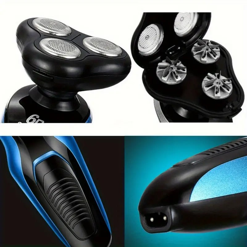 4in 1 Men's Electric Shaver, 3 Floating Heads for Wet & Dry Shaving, USB Rechargeable & Washable, Valentine's/ Father's Day Gift for Dad/ Husband/ Boyfriend - Premium Beard & Facial Hair Trimmer