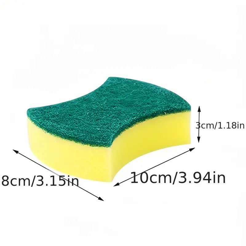 20pcs Multifunctional Cleaning Sponge, Double-sided Scouring Pad, Dishwashing Sponge, High-end Kitchen Sponge, Super Absorbent, Suitable For Home Cleaning
