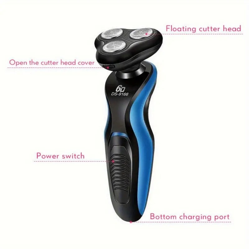 4in 1 Men's Electric Shaver, 3 Floating Heads for Wet & Dry Shaving, USB Rechargeable & Washable, Valentine's/ Father's Day Gift for Dad/ Husband/ Boyfriend - Premium Beard & Facial Hair Trimmer
