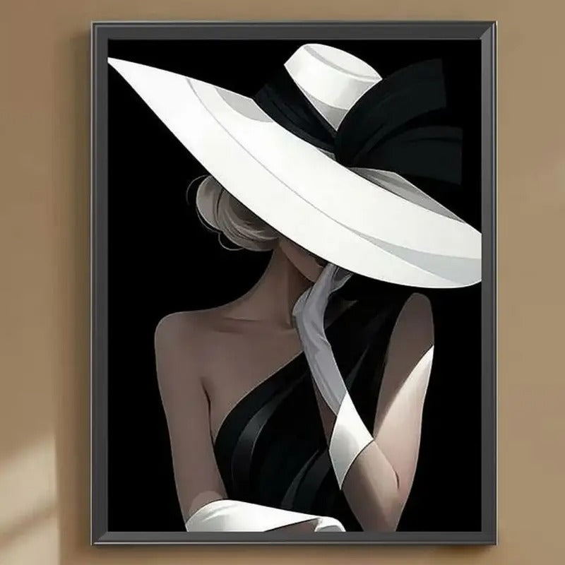 5D DIY Diamond Painting Kits for Adults 5D Diamond Art Kit for Beginners, Graceful Lady DIY Paint with Round Full Drill Diamonds Diamond Art Embroidery Craft for Home Wall Decor