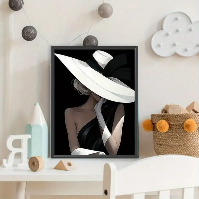 5D DIY Diamond Painting Kits for Adults 5D Diamond Art Kit for Beginners, Graceful Lady DIY Paint with Round Full Drill Diamonds Diamond Art Embroidery Craft for Home Wall Decor