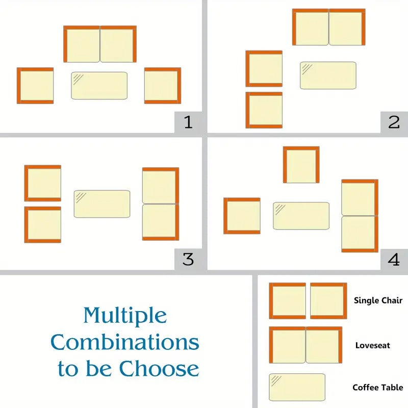 9pcs All-weather Material Outdoor Rattan Terrace Furniture Set, Outdoor Patio Furniture, Including 360 Degree Swivel Rocking Chairs, High Back Sofa, Ottomans And Small Side Table, Brown Wicker with Beige Cushions, Best Choice for Multi-party Sets