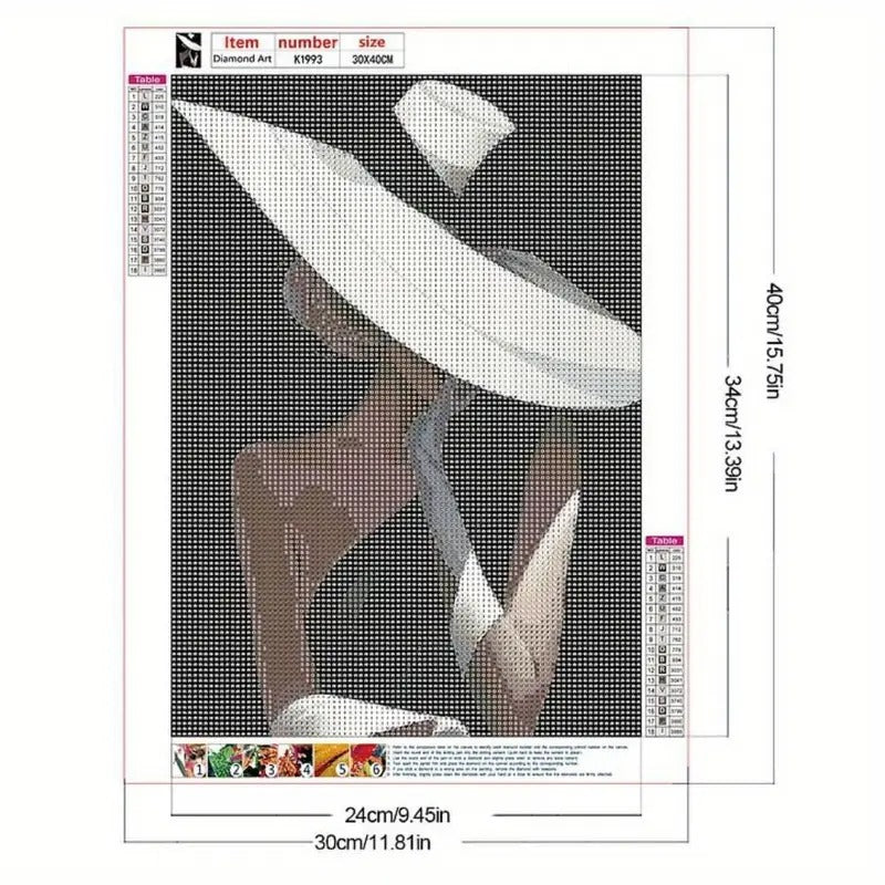 5D DIY Diamond Painting Kits for Adults 5D Diamond Art Kit for Beginners, Graceful Lady DIY Paint with Round Full Drill Diamonds Diamond Art Embroidery Craft for Home Wall Decor