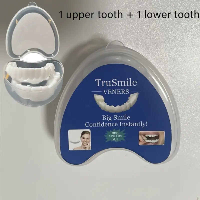 A Pack of 2-6 Disposable White Dental Trays That Are Easy to Clean, Suitable for Both Men And Women, Flexible, Adjustable, And Can Cover Missing Teeth, As Well As Stains from Smoking, Coffee, And Yellowing. They Are Convenient to Use.