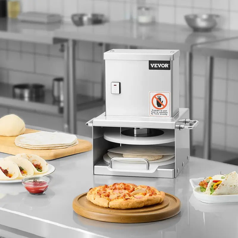 6 in Electric Pizza Dough Press Machine Pizza Pastry Sheeter Stainless Steel