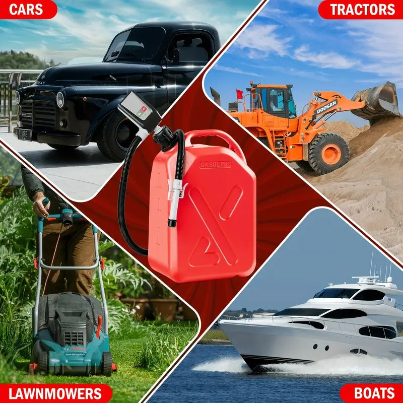 Portable Fuel Transfer Pump, Fuel Transfer Pump Battery Powered With Long Hose For Gasoline, Diesel Fuel, Water, No More Lifting Heavy Gas Cans, Reliable And Convenient