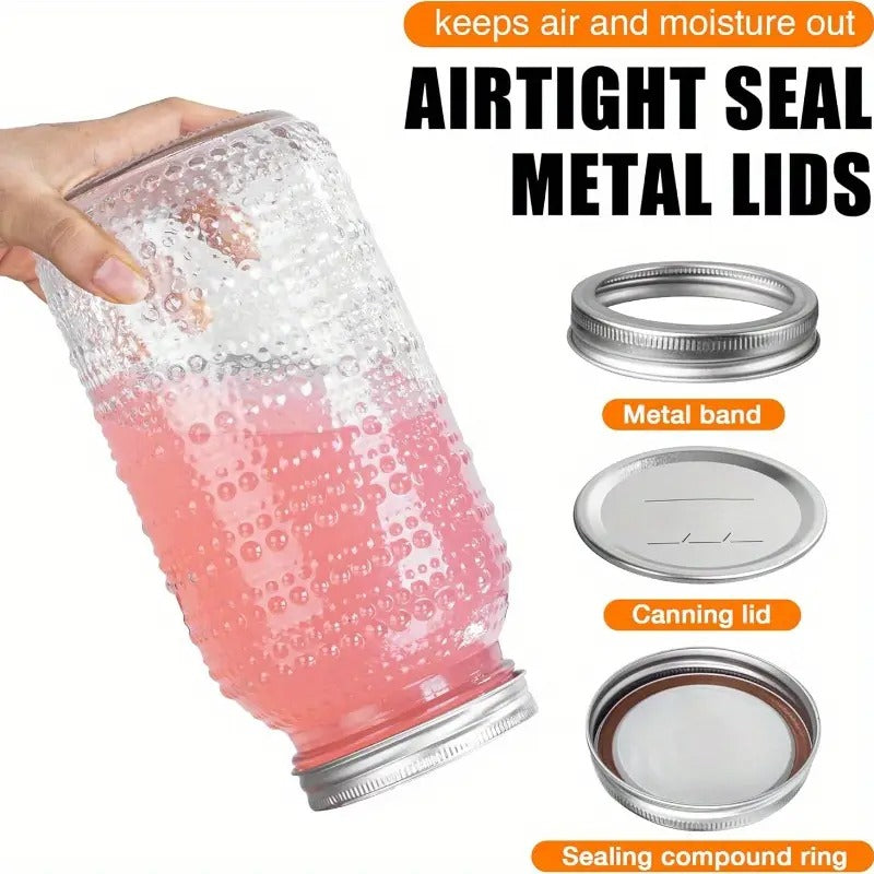 Mason Jars 64 Oz with Lids Wide Mouth 3 Pack, Glass Jars Canning Jars Large for Centerpieces Pickling Storage Food Meal Prep Salad Jam