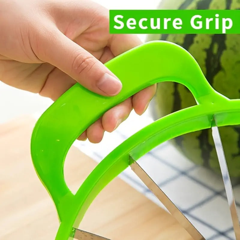 2-in-1 Fruit Slicer, 2-in-1 Corer & Slicer - Stainless Steel Blades, Easy Cut, No Mess, Quick & Safe- Perfect for Parties & Picnics, Ideal for Summer, Fruit Slicer for Watermelon, Melons & More, Halloween Gifts & Christmas Gifts