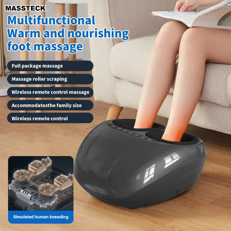MASSTECK Shiatsu Foot Massager - Soothing Heat, Deep Kneading, Relaxing for Tired Muscles, Home or Office Use, up to Men's Size 12