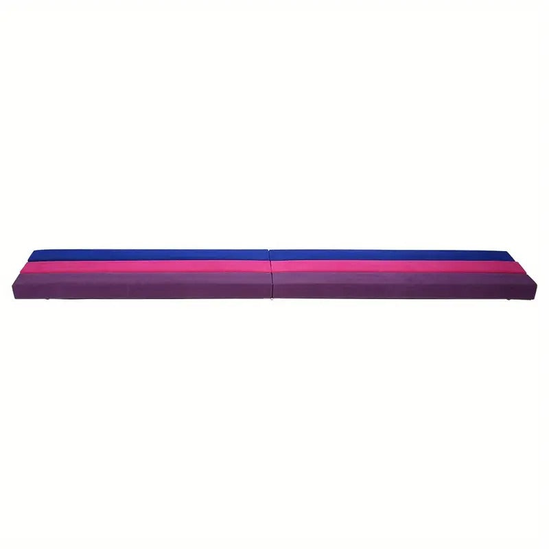 7ft Blue Folding Balance Beam for Gymnastics Training – Durable Wood & Fabric Design, Stainless Steel Feet, 2.2m Length, Ideal for Beginners, Home Workouts, and Women’s Day Activities, FDIT