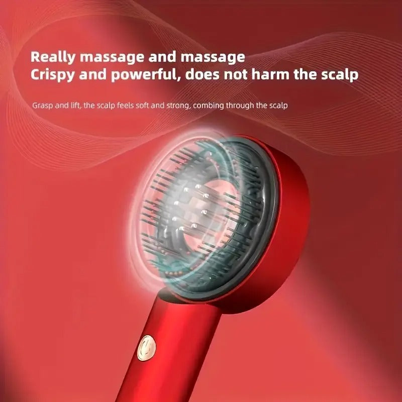 Portable Electric Scalp Massager with 3 Massage Modes and LED Lights - USB Rechargeable 1500mAh, Ergonomic Handle, Relaxes Hair Normally, Perfect Gift for Women, Scalp Stimulator Device
