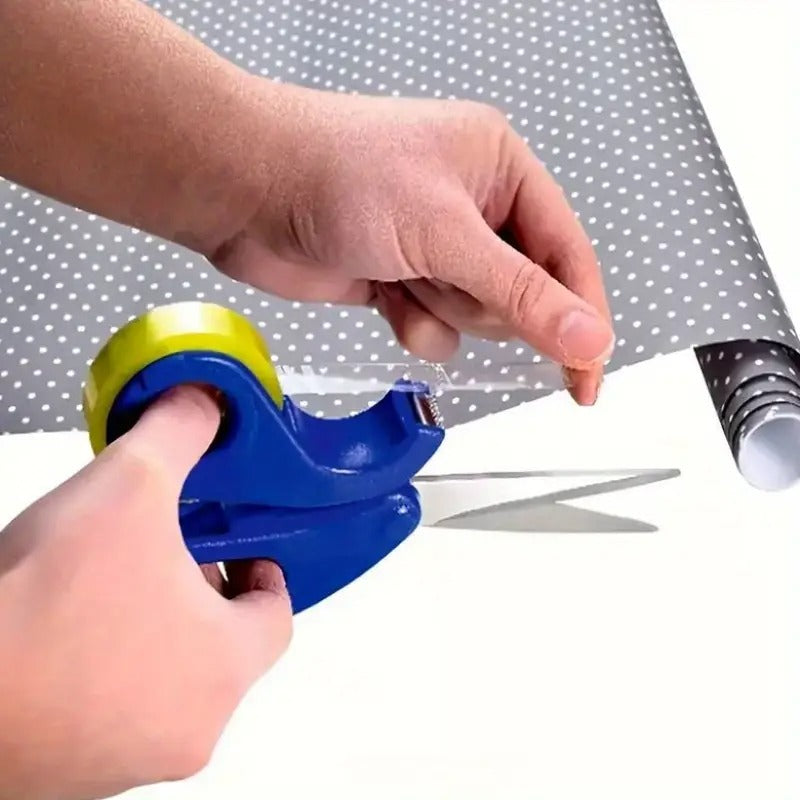 2-in-1Multifunctional Scissors with Tape Dispenser, Stainless Steel Blades - Ideal for Gift Wrapping, Crafts & Opening Packages - User-Friendly Office & Home Use, Gift Wrapping Tool|Versatile Scissors