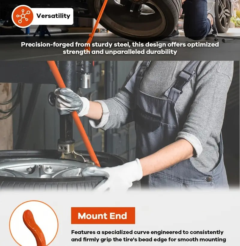 2pcs Professional Double Head Heavy Duty Tire Crowbar - 38 "large Size Tire Universal Removal Tool - for Truck/bus/trailer/car Tubeless Tires