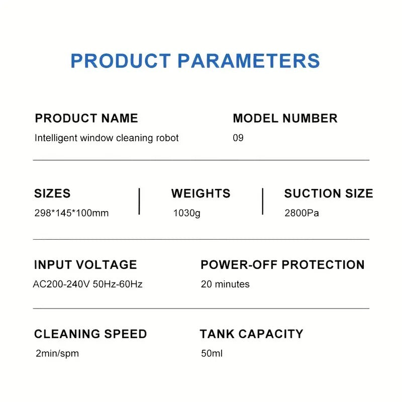 [Automatic Window Cleaner] Intelligent Window Cleaning Robot, Fully Automatic Window Cleaning Machine 09, Automatically Sprays Water