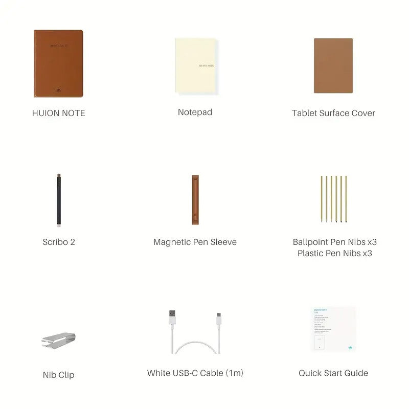 [HUION Digital Notebook] HUION 2-in-1 Digital Notebook | Drawing Tablet With Battery-free Pen, Wireless Paper Tablet Electronic Writing Pad For Note-taking, Digital Art & Meeting, Refillable A5 Notepad, 9.5x7inch