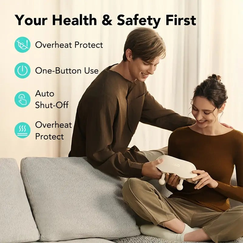 SKG Neck Massager for Deep Tissue, 6D Cordless Shiatsu Neck And Shoulder Massager with Heat for Neck Back Shoulder Legs Electric Kneading Massage Use At Home Office Car Gifts for Men Women