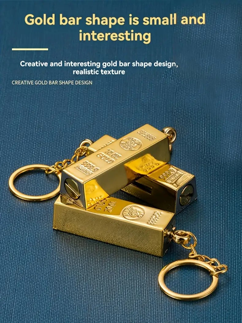 Creative Gold Brick Shape, Wanci Match Kerosene Lighter, Metal Texture, Showing Extraordinary Taste, Holiday Birthday Gift Choice Thanksgiving Gifts (no Kerosene)