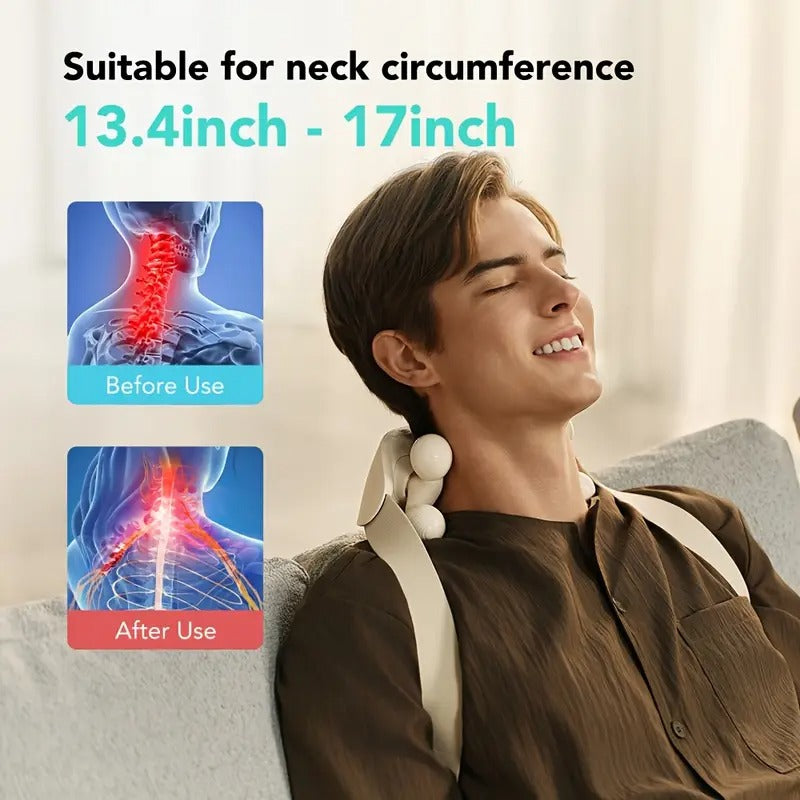 SKG Neck Massager for Deep Tissue, 6D Cordless Shiatsu Neck And Shoulder Massager with Heat for Neck Back Shoulder Legs Electric Kneading Massage Use At Home Office Car Gifts for Men Women