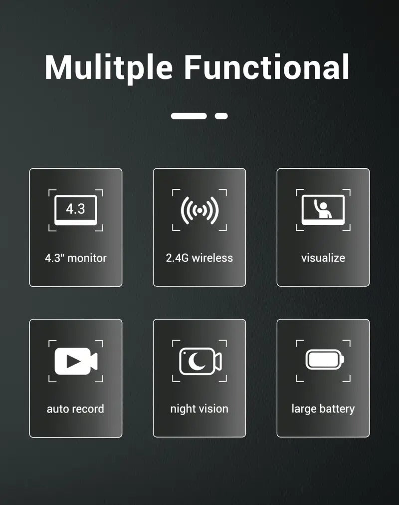 Smart Video Doorbell with 4.3" Display: No WiFi Needed & 128GB Storage | 300K Pixel Auto-Capture + 3+ Month Battery | 90-Min Charging - Home Security System for Apartments/Houses