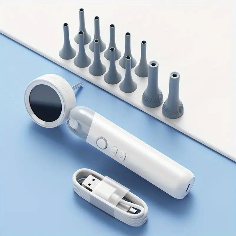 [4-in-1 Inskam Camera] Inskam 4-in-1 Smart Ear & Nose Camera | HD 1080P, 90° Rotating Inspection Head, Wax Removal Tool, Light Beige, for Ears, Nose, Hair, Oral Cavity & Pets