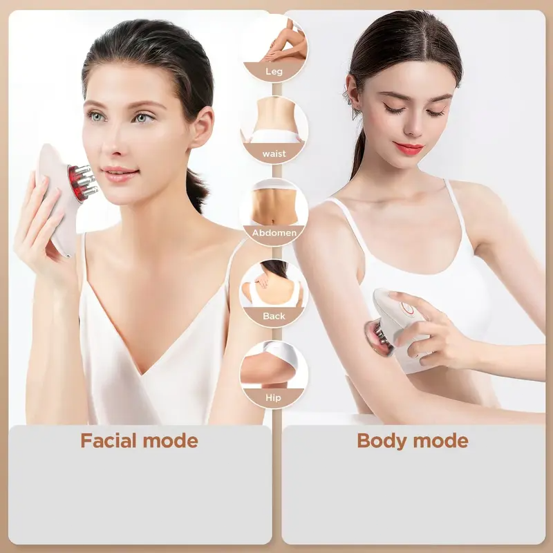 3-in-1 massager is suitable forBack, Belly, Waist, Arms, Legs-White/pink