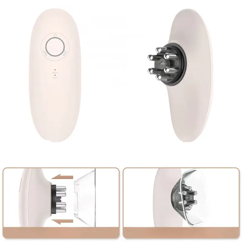 3-in-1 massager is suitable forBack, Belly, Waist, Arms, Legs-White/pink