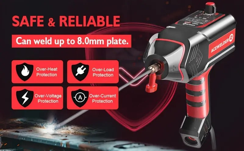 ACEWELDER 120Amp Handheld Welding Machine 110V Portable Electric ARC Welder Gun with Inverter Current Adjustment Stick Welder