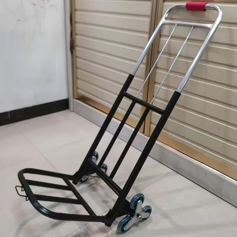 1pc Heavy Duty Folding Hand Truck with Adjustable Buckle Gear, Stair Climbing Wheels, and Portable Lift Hand Truck for Transporting and Shopping, Foldable Hand Truck