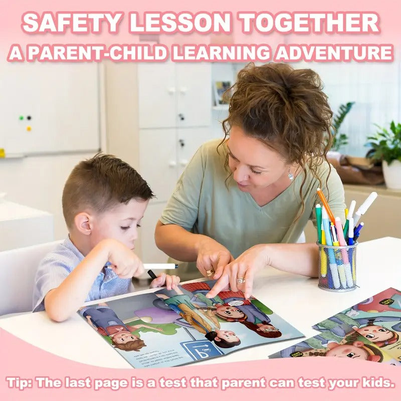 [10pcs Kids Safety Books] 10pcs Fun and Easy Learning English Picture Book Series: Safety Knowledge in Different Scenarios for Kids