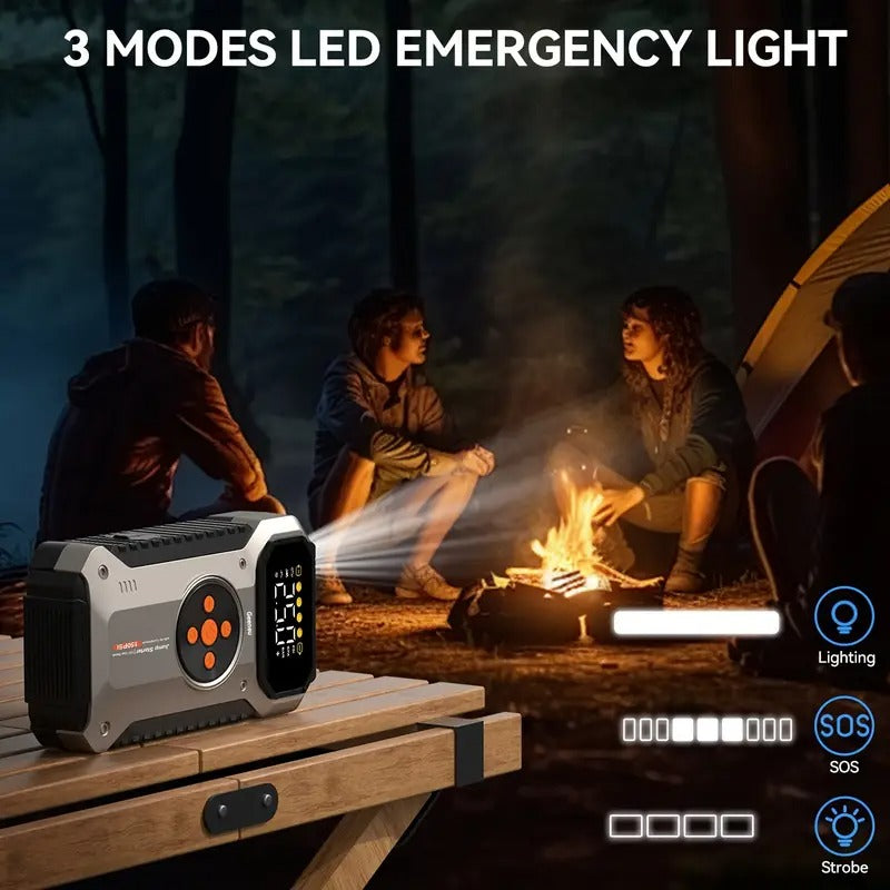 5000A Car Jump Starter with Air Compressor, Battery Jump Starter Portable5000A Peak 150PSl Digital Tire Inflator, Car Battery Charger Portable for 12V (9.0LGas/1.98gal Diesel) USB Input/output,