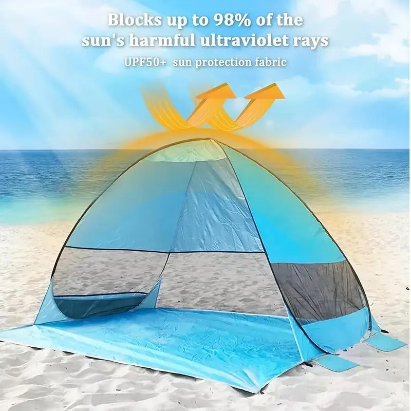 Quick Set Up, Pop Up Beach Tent] Portable Pop Up Beach Tent | Sturdy Construction, Quick Set Up, Sun Shade Shelter, Camping Accessories, Outdoor Camping, Fishing, Backyard Fun, Family Trips