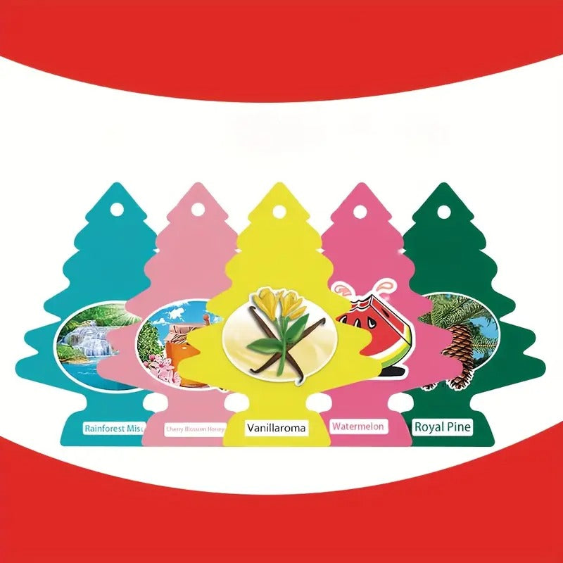 [10pcs Car Fragrance] 10pcs Car Fragrance Tablet | Small Tree Interior Decoration Car Perfume Pendant