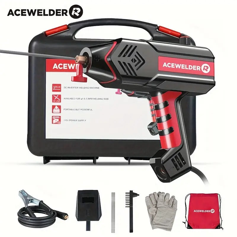 ACEWELDER 120Amp Handheld Welding Machine 110V Portable Electric ARC Welder Gun with Inverter Current Adjustment Stick Welder